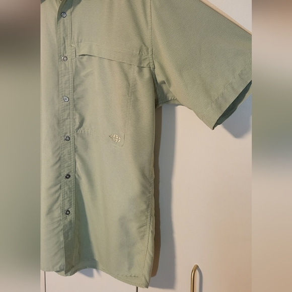ExOfficio Men's green Vented Button Up Short Sleeve Shirt size L - Picture 4 of 12